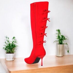 Torrid Red Extra Wide Calf Knee-High Boots